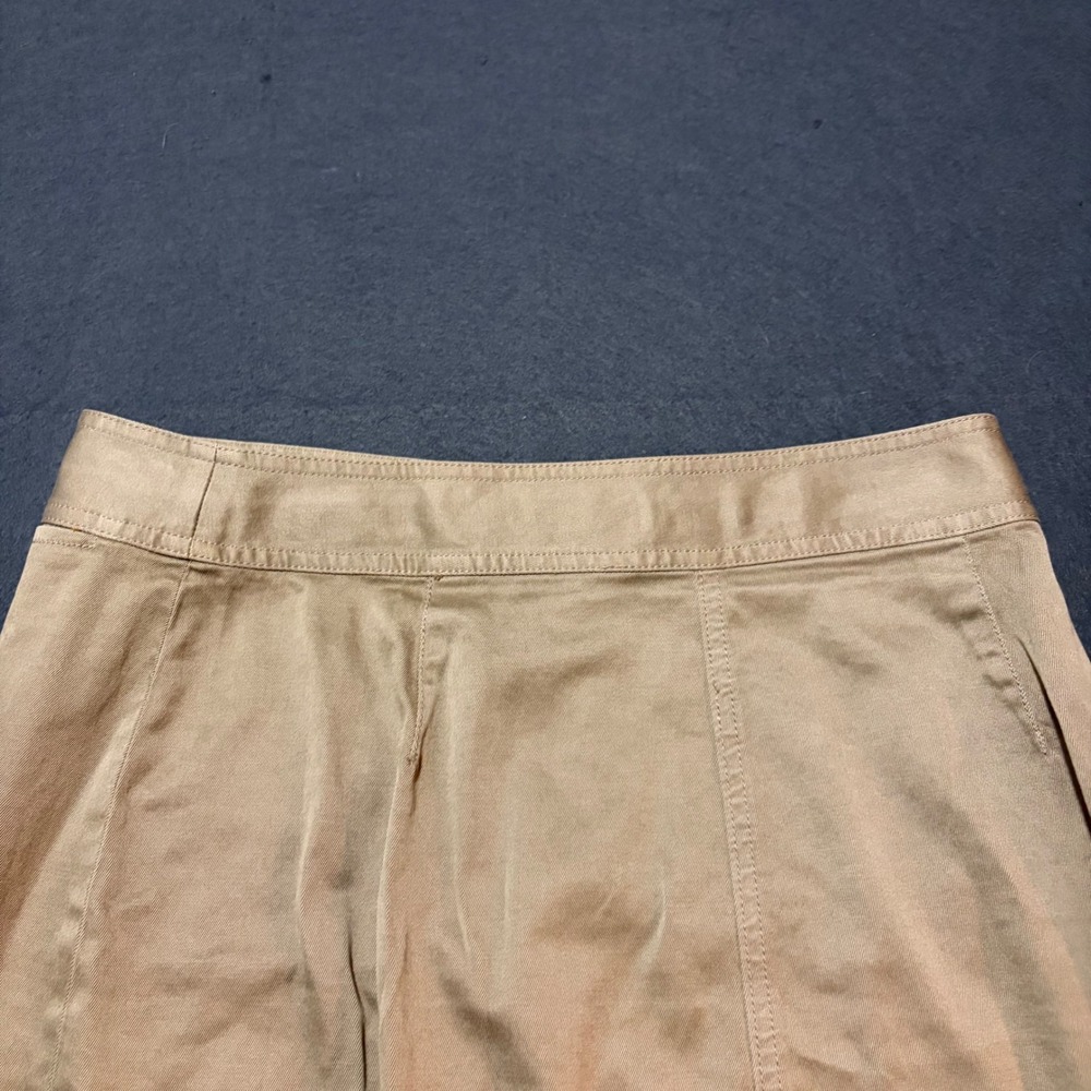 J.Crew Button Front Mini Skirt Womens 10 Khaki Tan Preppy Academic Core Fall - Picture 9 of 9